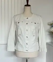 Classic Calvin Klein White Denim Jacket