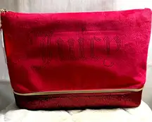 NEW Juicy Couture Red Felt Bling Cosmetics Bag