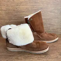 RJ’s Fuzzies Geniune Sheepskin Leather Trixie Convertible‎ Ankle Boot Size 9