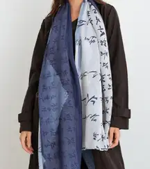 NEW "Full of Wonder" Blue Wrap Long Shawl Scarf