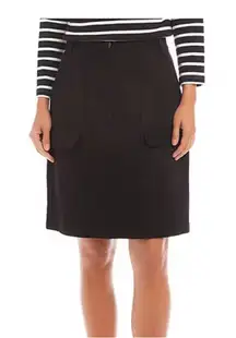 Karen Kane A-Line Cargo Skirt Black Size 16 NWT