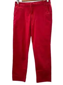 Patagonia Women's Red Mid Rise Straight Leg Chino Pants Size 4  26.5" Inseam