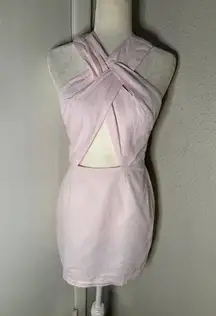 Nasty Gal Light Pink Sleeveless Cut Out Dress S Coquette Girl Pastel Mermaid