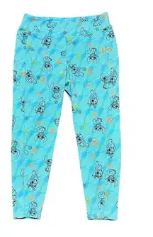 DISNEY PARKS STITCH LEGGINGS WITH SIDE POCKETS LARGE TEAL 26” INSEAM HIGH RISE