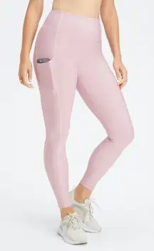 Fabletics Cold Weather High-Waisted Pocket Legging Muted Mauve/Egret Size XXS NW
