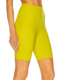Girlfriend‎ Collective Size Small High Rise Bike Shorts Neon Yellow Running