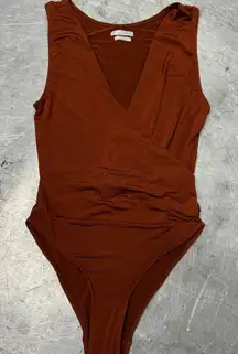 Out From Under Women’s Rust Orange Sleeveless Bodysuit Size Small