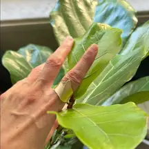 Gold tone boho 6.5 minimalist chic cool artsy lightweight fairy smooth ring​​