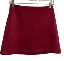 Pink Lily faux suede a-line mini skirt women’s small maroon​