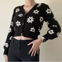 Divided Black and White Daisy Cardigan Divided Size: S