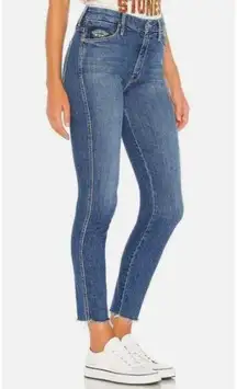 Mother High Waist Double Looker Ankle Fray Fruit Carts Evil Eye Size 25