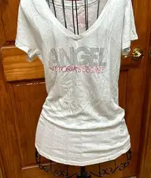 Victoria's Secret Victoria secrets Angel supermodel essentials white tshirt sequins bling