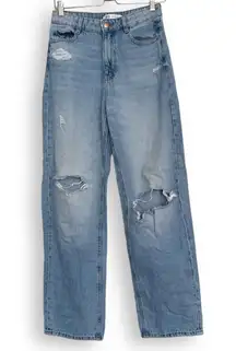 Distressed Wide Leg Jeans