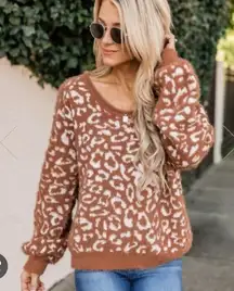 Cheetah Print Sweater