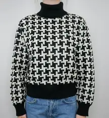 Vintage 90s Pendleton Houndstooth Turtleneck Sweater