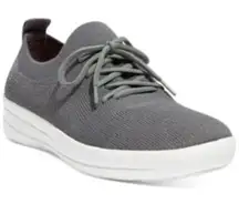 FITFLOP F-Sporty Uberknit Sneakers Women's Size 7 Gray Metallic‎ Pewter