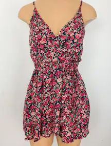 Wild Fable Floral one peice Wrap Romper Size Small