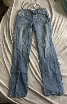 We The Free People Shelby Low-Rise Free Boyfriend Jeans Medium Wash 27