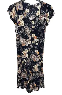 Easel Los‎ Angeles Women's Wide-Leg Jumpsuit Multicolor Small Floral