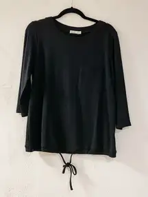 Barefoot Dreams Malibu Lounge Shirt in Black Large