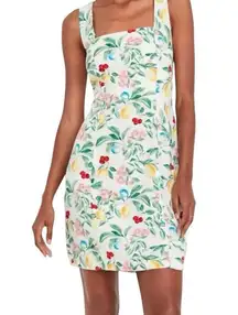 Old Navy Sleeveless Tank Linen-Blend Lemon fruit Floral Print Mini Dress sz SP