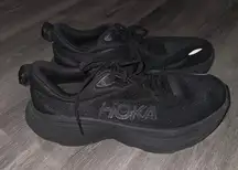 Hoka One One Bondi 8 Running Shoes Sneaker Black Womens Size US 9.5 2E