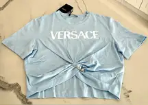 Versace Safety Pin Logo T Shirt