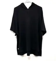 Lululemon Black Hooded Poncho t shirt hoodie! Oversized small