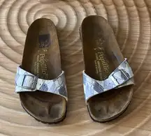 Birkenstock‎ Papillio Madrid Purple and White Argyle Sandals