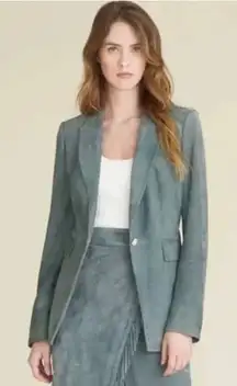 Veronica Beard Long & Lean Dickey Lamb Suede Jacket Tailored Women’s Size 0