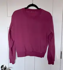 Z Supply Rib Trimmed Pullover Crew Neck Sweatshirt