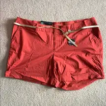 Apt. 9 burnt orange cuffed shorts w/belt size 24W