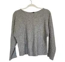 MONROW Gray Waffle Knit Thermal Sweater Size Small Basic Lounge Casual Revolve