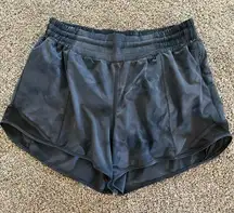 Lululemon Athletica Track That Mid-Rise Lined Shorts Gray Tie Dye Size 10