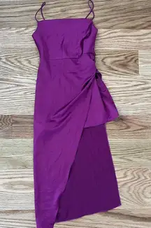 Magenta Satin Dress