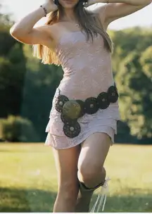 Scarlett layered lace mini dress