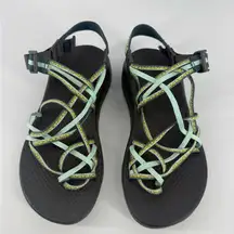 Chaco ZX/3 Classic Triple Strap Sport Sandals Shoes Teal Mint Green Women Size 9