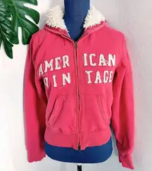 Freedom 2Be Sherpa Lined Vintage Style Hoodie