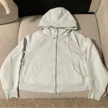 Lululemon Athletica Scuba M/L Ocean Air Oversized Full Zip Cropped