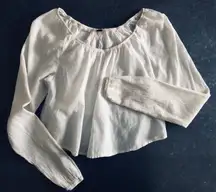 Ruffle white top ,size S