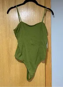 Open Edit Olive Color Bodysuit - Size Small
