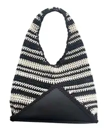 Ancient Greek Sandals Hipissa Medium Bag Black White