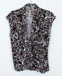 Laundry‎ By Shelli Segal Knit Wrap Blouse Size Medium
