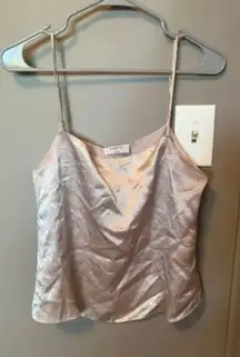 Aritzia Babaton Satin Cami in Champagne 