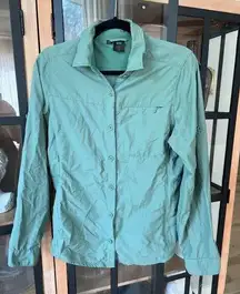 REI Co-Op Vented Hiking Shirt long sleeve button shirt zipper pockets utility