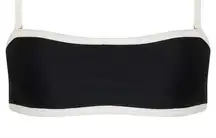 Caiser Elle Colorblock Removable Straps Bandeau Bikini Top Black/White Women's S