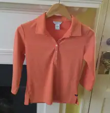 Vintage Polo Orange 3/4 Sleeve - Sz L