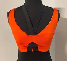 Jo+Jax Orange Black Crossback Sports Bra Dance Activewear Small Adult (2/4)