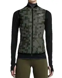 NIKE Running Vest Aeroloft Flash 800 Goose Down Military Green Camo Medium