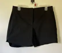 WHBM Black Mid Rise Midi Career Business Casual Dress Shorts size 8 Medium